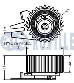 FIAT Натяжной ролик PUNTO/BRAVA/MAREA 1,9D 95- ruville 542081