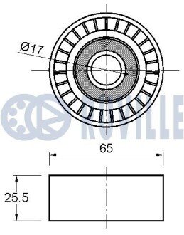 FIAT Ролик натяжит.Alfa Romeo 159 1.9/2.0JTDM 05- ruville 542305