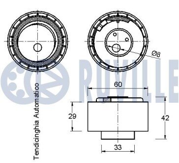 FIAT Ролик натяжителя ремня BRAVA,BRAVO 1.2 16V ruville 540799