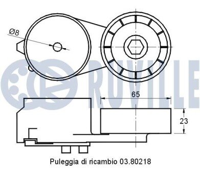 FIAT Ролик натяжителя ремня FIAT Doblo 1,4 05-, PUNTO ruville 540906