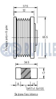 Шкив генератора ruville 541208