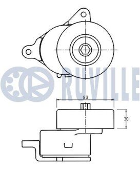 FORD Натяжной ролик ременного привод (гладкий) Mondeo I/II -00. ruville 541898