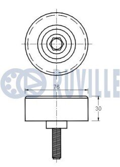 FORD Ролик Mondeo 1,8TDCi 08-, Focus 1,8TDCi 04-. ruville 541670