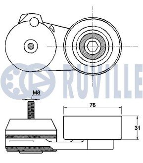 FORD Ролик нат. MAVERICK 3.0, MONDEO III, MAZDA TRIBUTE ruville 542448