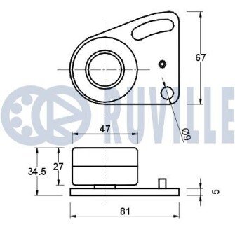 FORD Ролик натяж.1,3-2,0 OHC ruville 540051