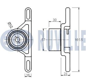 FORD Ролик натяж.1,4-1,6 CVH ruville 540067