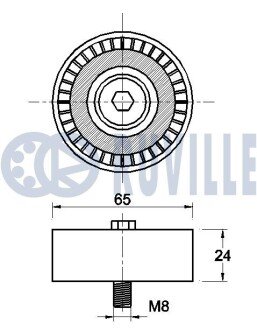 FORD ролик натяжний Mondeo 1,0 EcoBoost, Focus ruville 542496