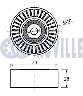 FORD Ролик натяжной S-Max, Mondeo, Galaxy, 2,2TDCi -15 ruville 542053