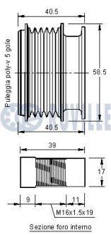 Шкив генератора ruville 541945