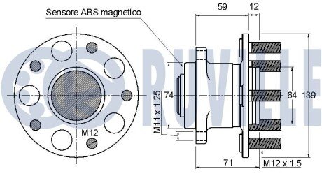 HONDA Комплект подшипника ступицы Accord 03- ruville 221376
