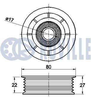 HONDA Ролик натяжной Civic VIII 1,6-2,0 12- ruville 542499
