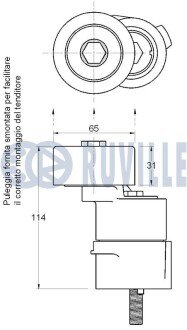 HYUNDAI ролик натягувача Sonata 05- ruville 542435