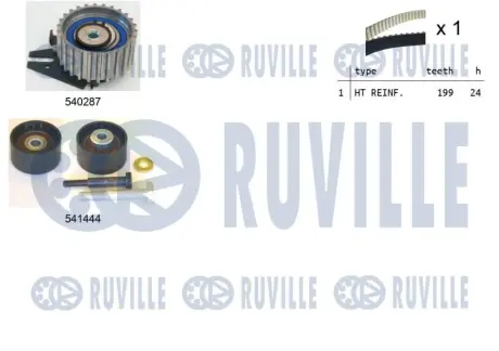 RUVILLE К-кт. ГРМ (рем.+2шт. ролик) Opel Vectra c 1.9 CDTI ruville 550260