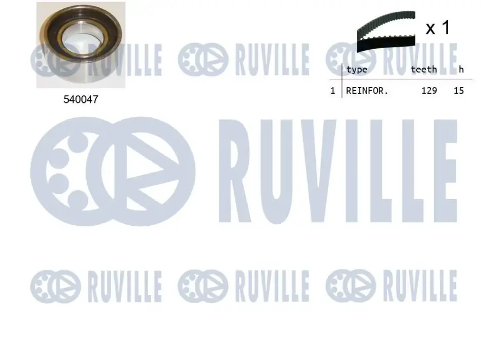 RUVILLE К-кт. ГРМ (рем.+ ролик) FIAТ Doblo 1.2 ruville 550038