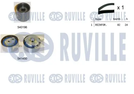 RUVILLE К-кт ГРМ (ремень + 2шт. ролика) AUDI Q7 3.0TDI ruville 550387