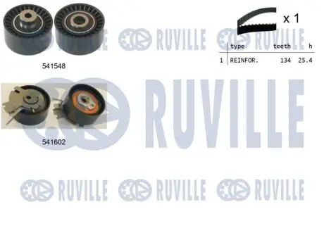 RUVILLE К-кт. ГРМ (ремень+2шт. ролика) Citroen C4 1.6, Berlingo 1.6 08- ruville 550286