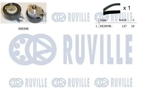 RUVILLE К-кт ГРМ (ремень+ ролик натяжения) VW SEAT SKODA ruville 550046