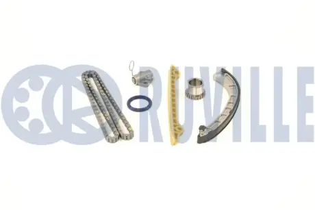 RUVILLE К-кт. ланцюга ГРМ SUZUKI SX4 1.6VVT (ланцюг, шестерня, натягувач, 2шт. планки) Ruville 580075