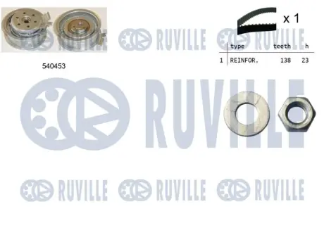 RUVILLE К-т ГРМ (рем.+ролик+крепление) Audi 1,6 A3/A4 VW Golf IV 1,6/2,0Skoda 1,6/2,0 Seat Ruville 550013