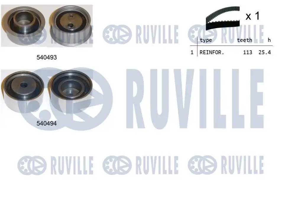 RUVILLE К-т ГРМ (ремень + 2 ролика) HYUNDAI Tucson 2.0 ruville 550359