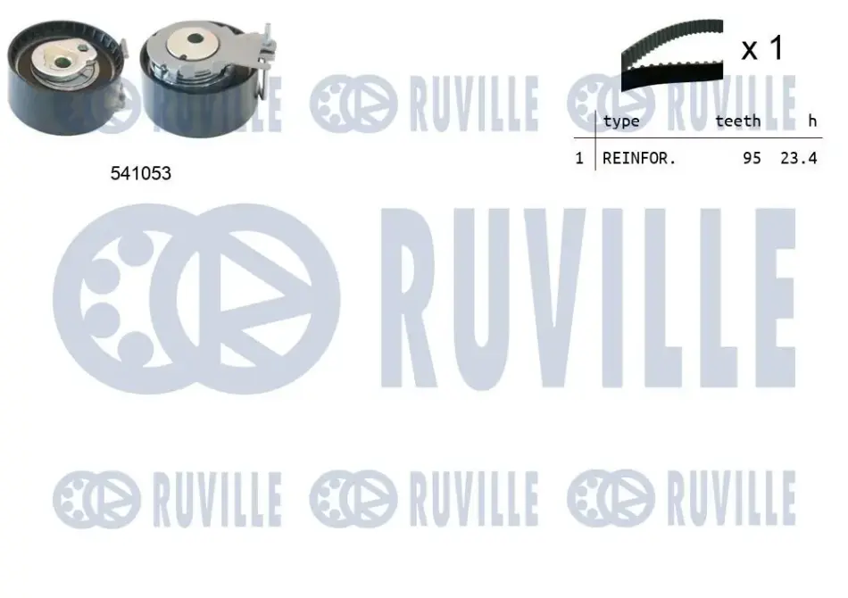 RUVILLE К-т ГРМ (ролик+ремень) Logan,Kangoo,Clio 1.2 ruville 550119
