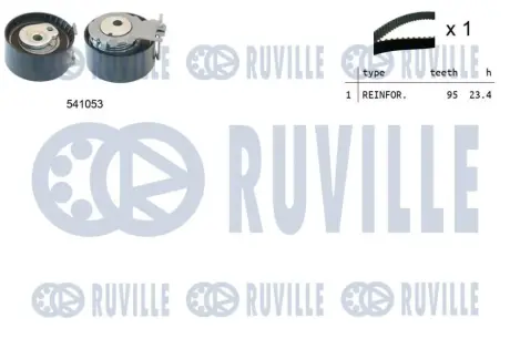 RUVILLE К-т ГРМ (ролик+ремень) Logan,Kangoo,Clio 1.2 ruville 550119