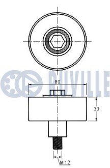 LAND ROVER Ролик натяжной RANGE ROVER SPORT I 3.6 D 4x4 ruville 541902