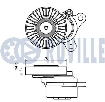 LANDROVER Ролик натяжной FreeLander 00- ruville 541593