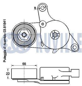 MINI Ролик натяжний MINI (R56) Cooper SD 11-13, TOYOTA VERSO 13-18 ruville 542542