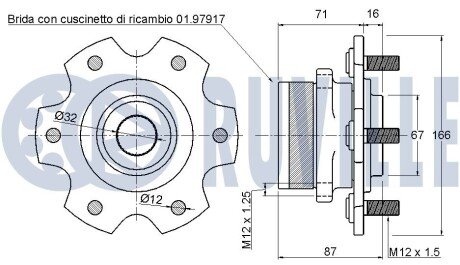 MITSUBISHI Комплект подшипника ступицы колеса Pajero ruville 220996
