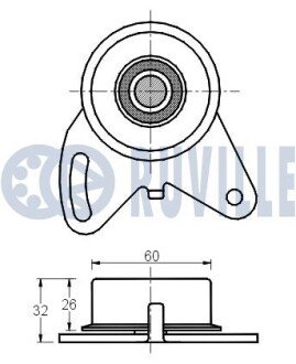 MITSUBISHI Ролик натяжителя ремня GALANT 2.0 89-92 ruville 540379