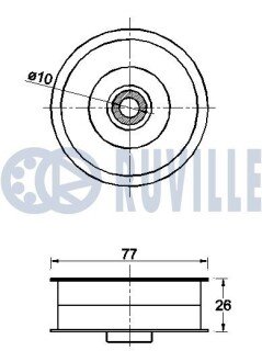 MITSUBISHI Ролик натяжний OUTLANDER II 3.0 4WD ruville 542551