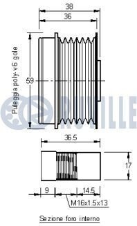 MITSUBISHI Ролик натяжной (без натяжителя) Pajero 3,8 V6 07- ruville 542096