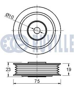Натяжной ролик ременного привод DAIHATSU SIRION 05- ruville 542065