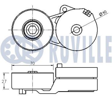 NISSAN Ролик натяжной Qashqai 2,0 07-, X-Trail 2,0 07-. ruville 542055