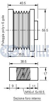 Шкив генератора ruville 541344