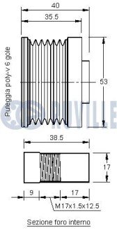 Шкив генератора ruville 542090
