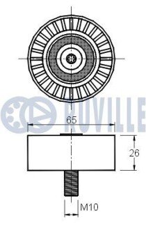 OPEL Ролик натяжной Chevrolet Lacetti, Captiva, Antara 2.0D ruville 541794