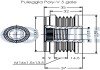 OPEL Шків генератора ASTRA J GTC 1.4 11-15, CORSA D 1.4 09-14 ruville 542588