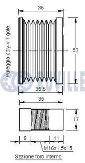 Шкив генератора ruville 541912