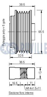 Шкив генератора ruville 541776