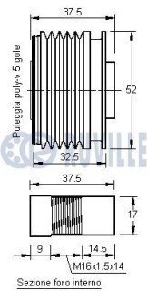 Шкив генератора ruville 541959