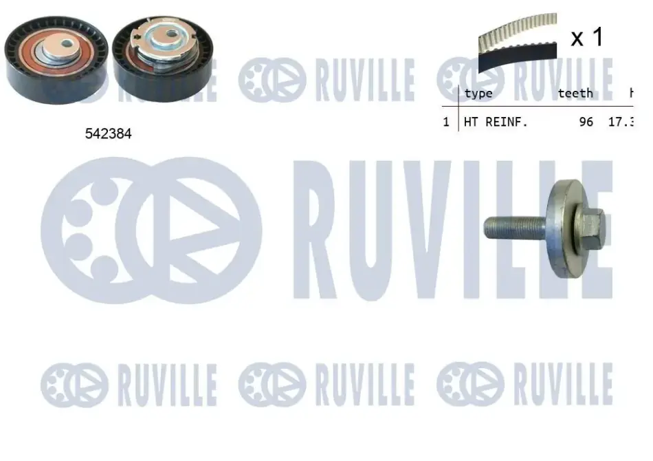 RUVILLE RENAULT К-кт ГРМ (ремень+ролик) Dacia Logan 04- ruville 550340