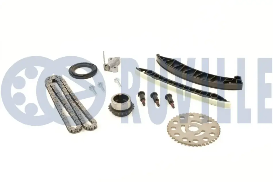 RUVILLE RENAULT К-т. ланцюга приводу Trafic 2.0dCi (ланцюг+2шт. напр.+ натяж.+2шт. шестерні) Ruville 580104 (фото 1)
