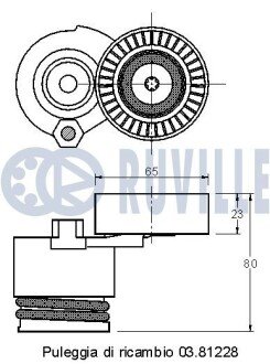 RENAULT Натяжитель ремня Clio, Kangoo, Laguna 01- ruville 541927