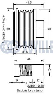 Шків генератора ruville 541941