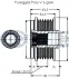 RUVILLE RENAULT Ременный шкив генератора Logan,Kangoo 1.9dCi (6 ребер) ruville 541084