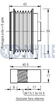 Шкив генератора ruville 542231