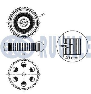RENAULT ШкІв коленвала Kangoo 1.9 ruville 520059