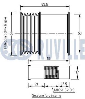 Шків генератора ruville 541964